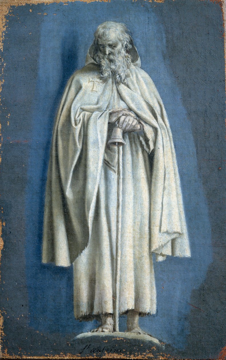 Sankt Antoine den Store holder en klokke Maleri med camaieu på lærred af Laurent de La Hyre (1606-1656) Paris fra det 17. århundrede. Louvre-museet af Laurent de la Hyre