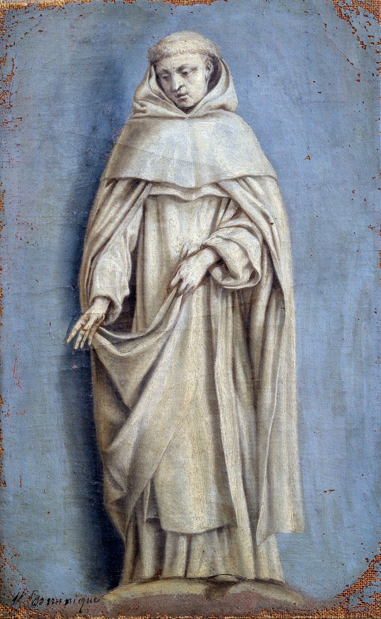 Saint Dominique Maleri på lærred af Laurent de La Hyre (1606-1656) 1600-tallets søn. 0,36 x 0,22 m Paris. Louvre-museet af Laurent de la Hyre
