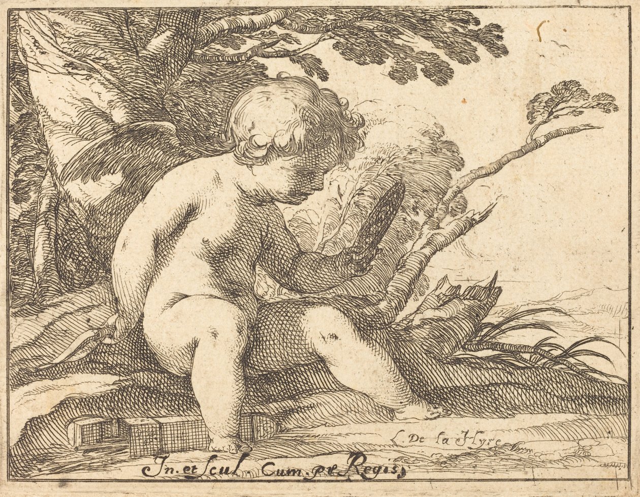 Amor kigger i et spejl af Laurent de la Hyre