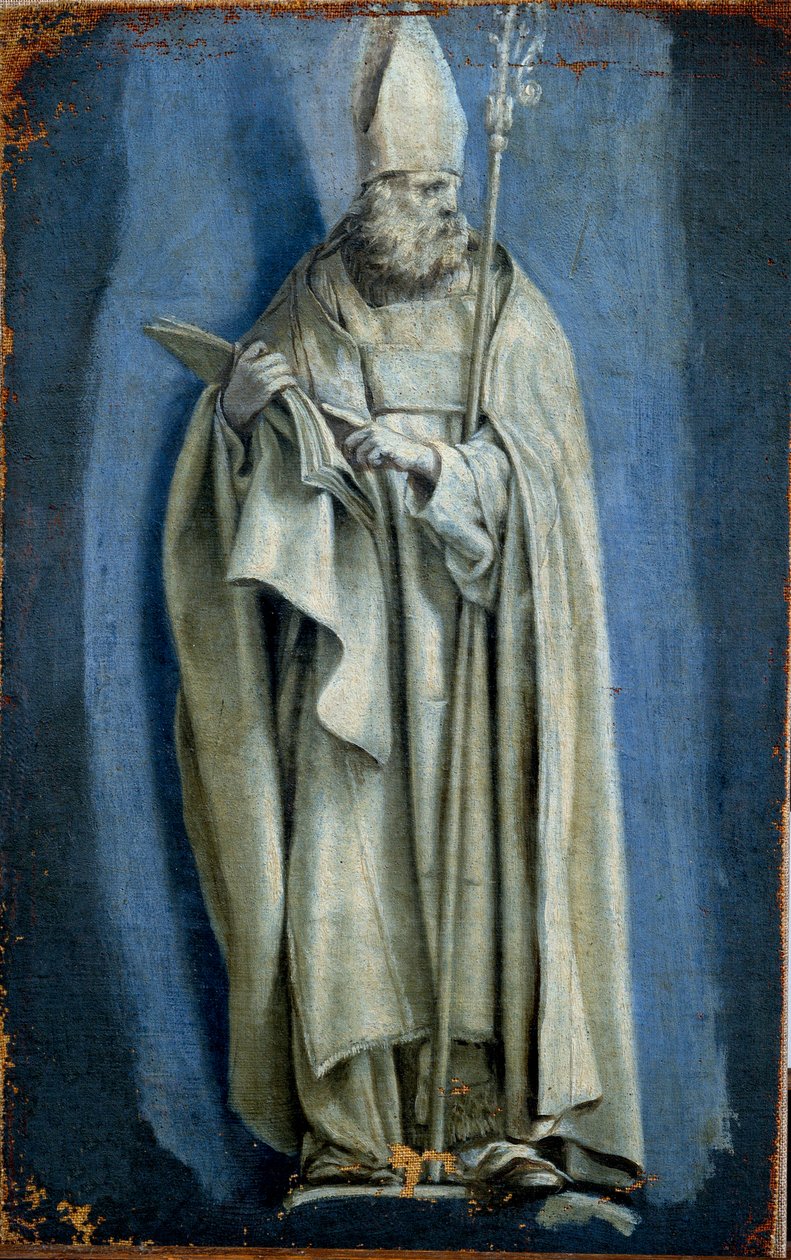 Portræt af Sankt Augustin. Tegning af Laurent De La Hyre (1606-1656) af Laurent de la Hyre