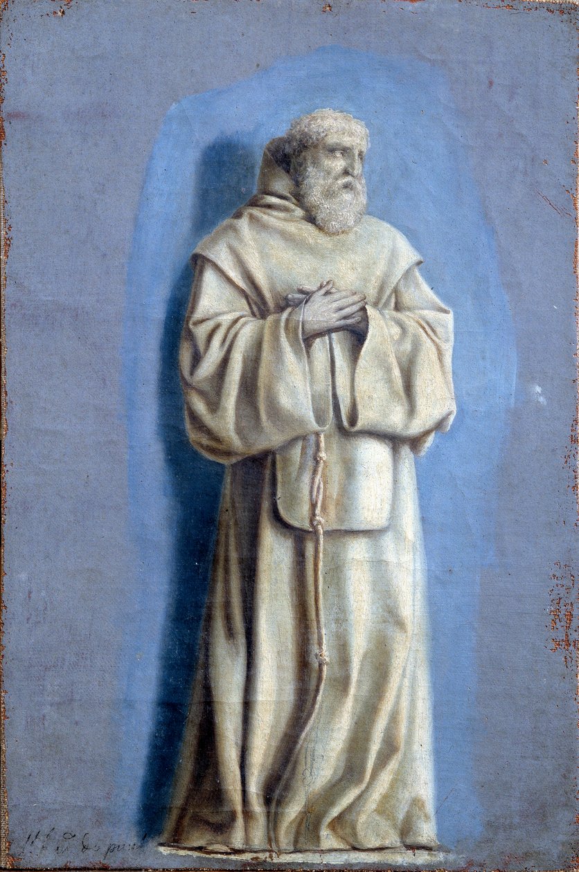 Saint Francois de Paule (1416-1507), grundlægger af Minimesordenen Maleri med camaieu på lærred af Laurent de La Hyre (1606-1656) 1600-tallet søn. 0,36 x 0,23 m Paris. Louvre-museet af Laurent de la Hyre