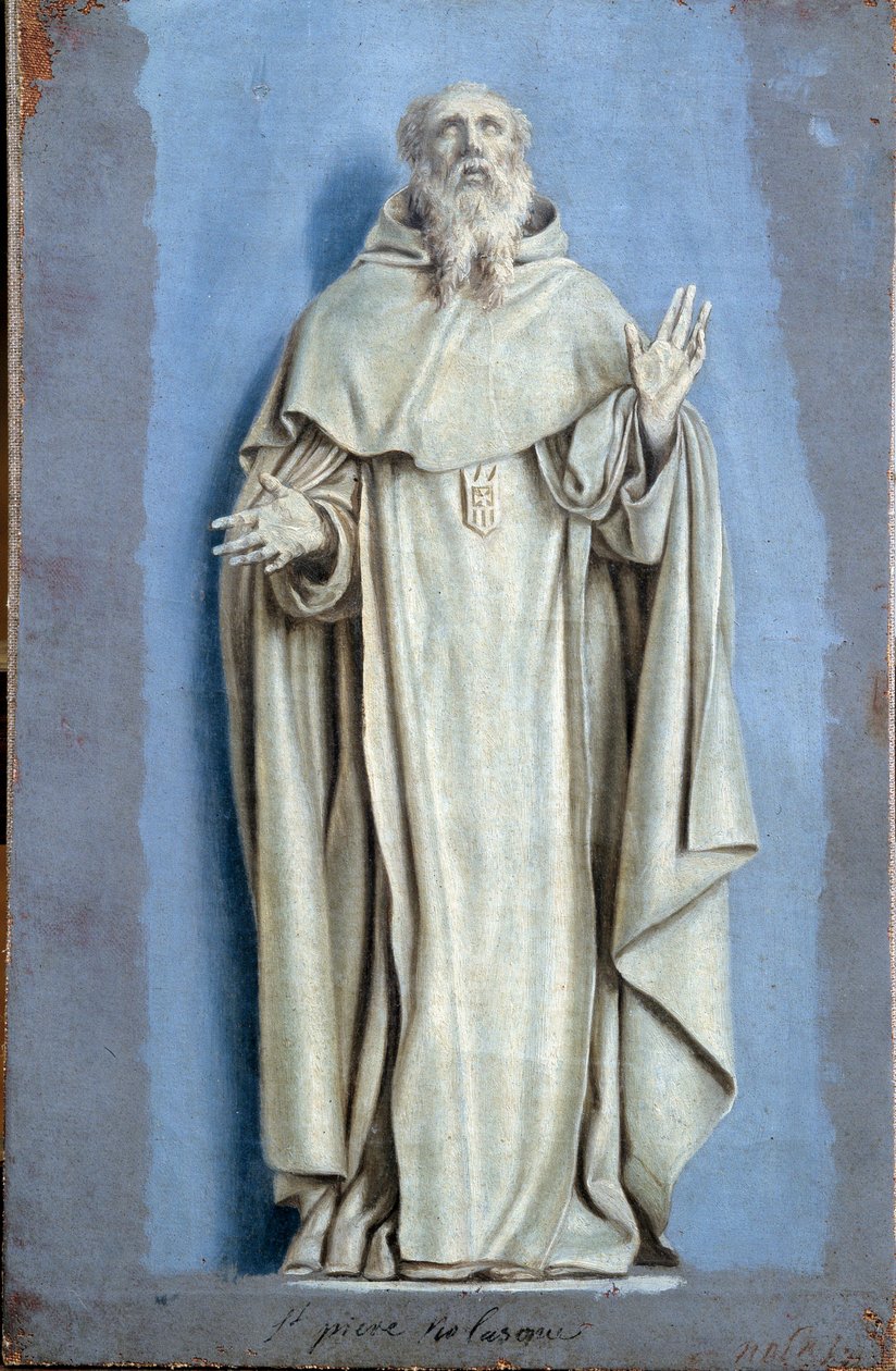 Saint Pierre Nolasque (1189-1256) i ekstase Maleri med camaieu på lærred af Laurent de La Hyre (1606-1656) 1600-tallet søn. 0,36 x 0,23 m Paris. Louvre-museet af Laurent de la Hyre