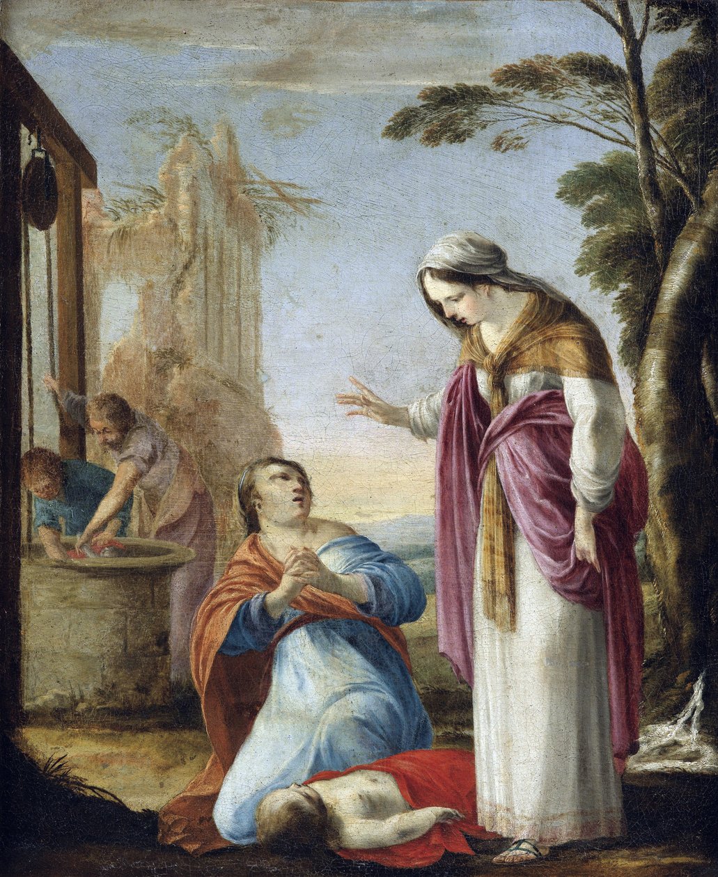 Sankt Elizabeth af Ungarn (1207-1231) - Sankt Elizabeth af Thüringen - Miraklet af Sankt Elizabeth af Thüringen - Maleri af Laurent de La Hyre (1606-1656) - Olie på lærred, 77,5x64 - Privat samling af Laurent de la Hyre