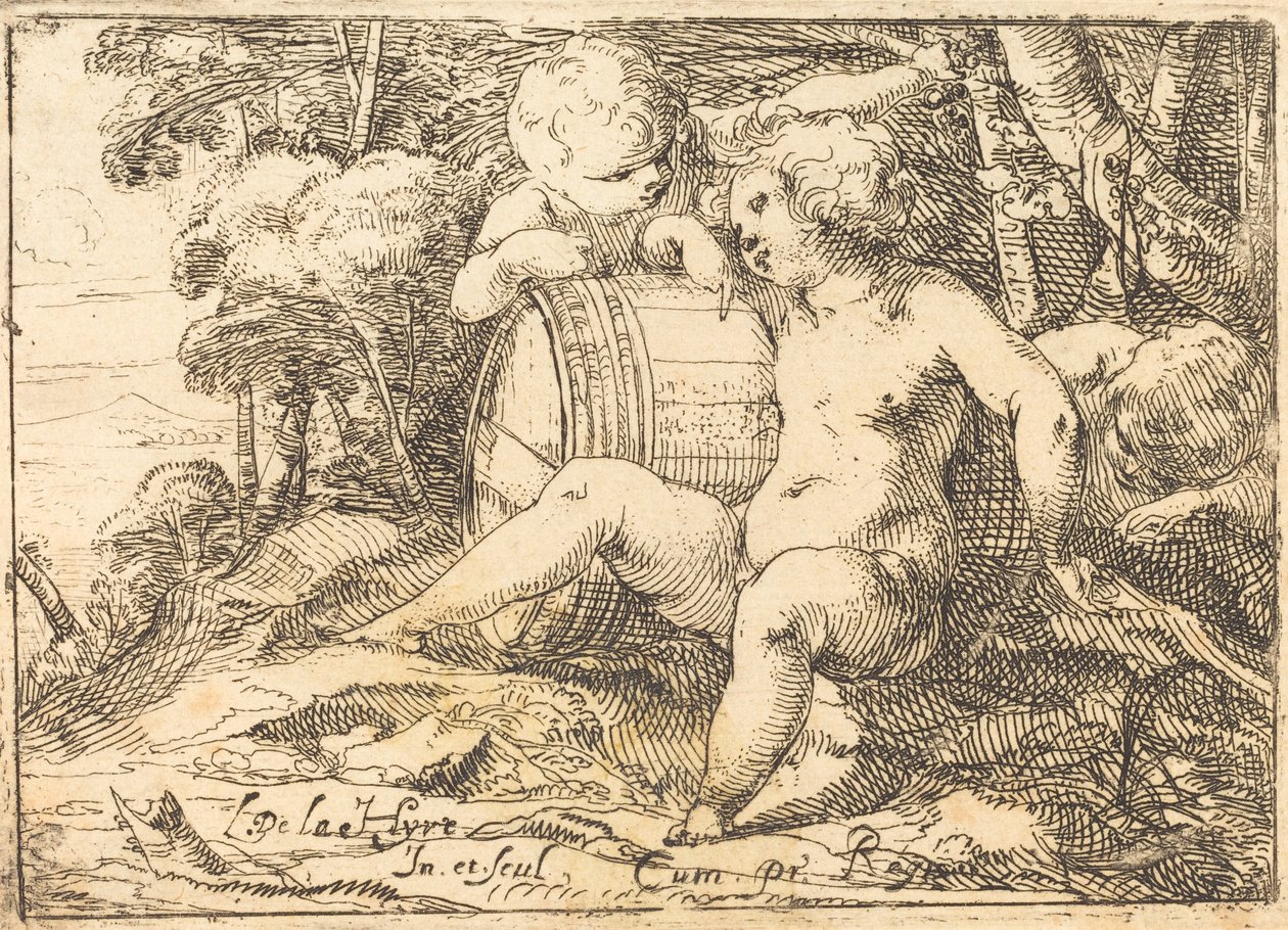 Tre Bacchic Børn af Laurent de la Hyre