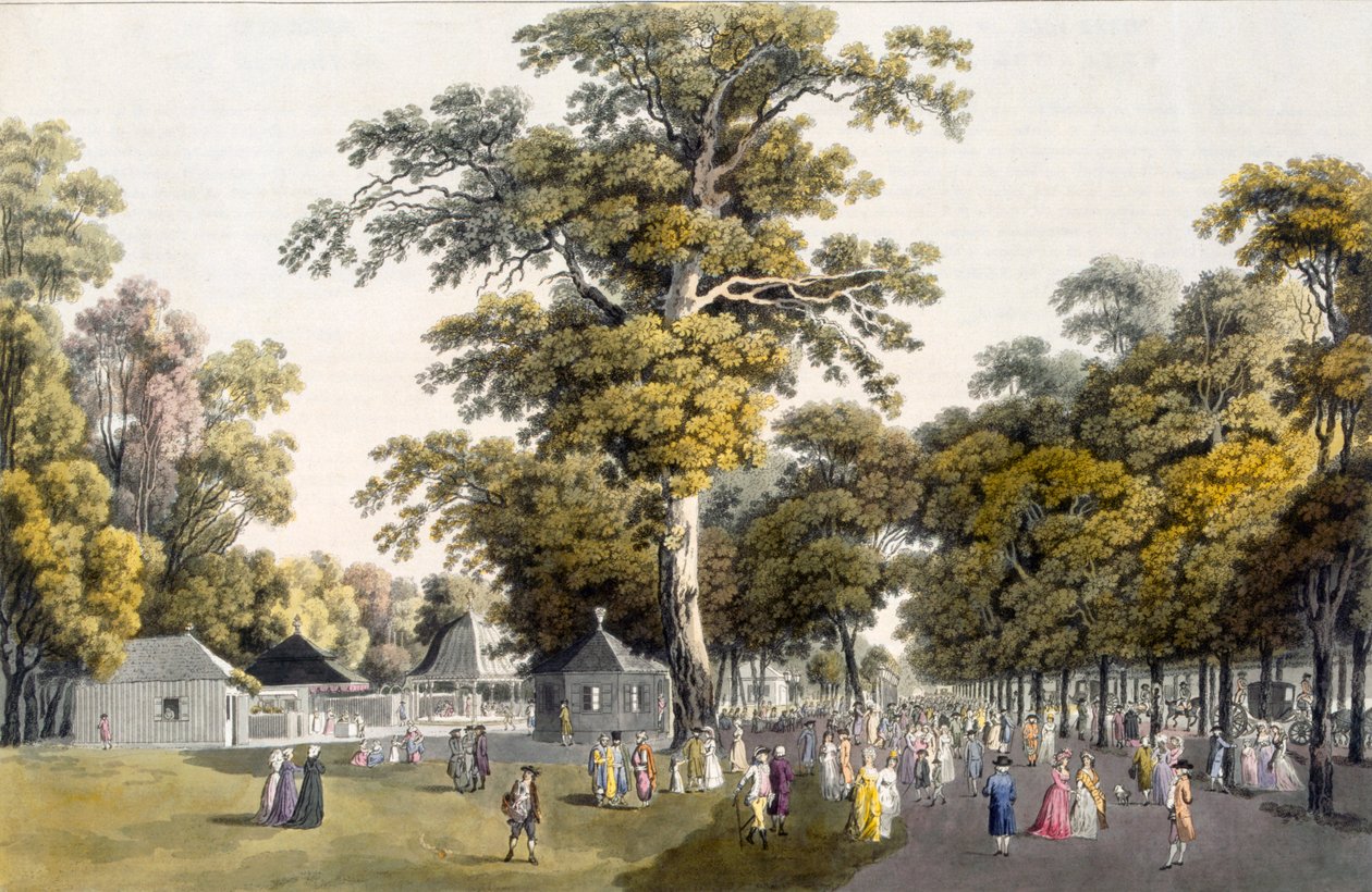 Caféerne i Grand Avenue i Prater, Wien, 1798 af Laurenz Janscha