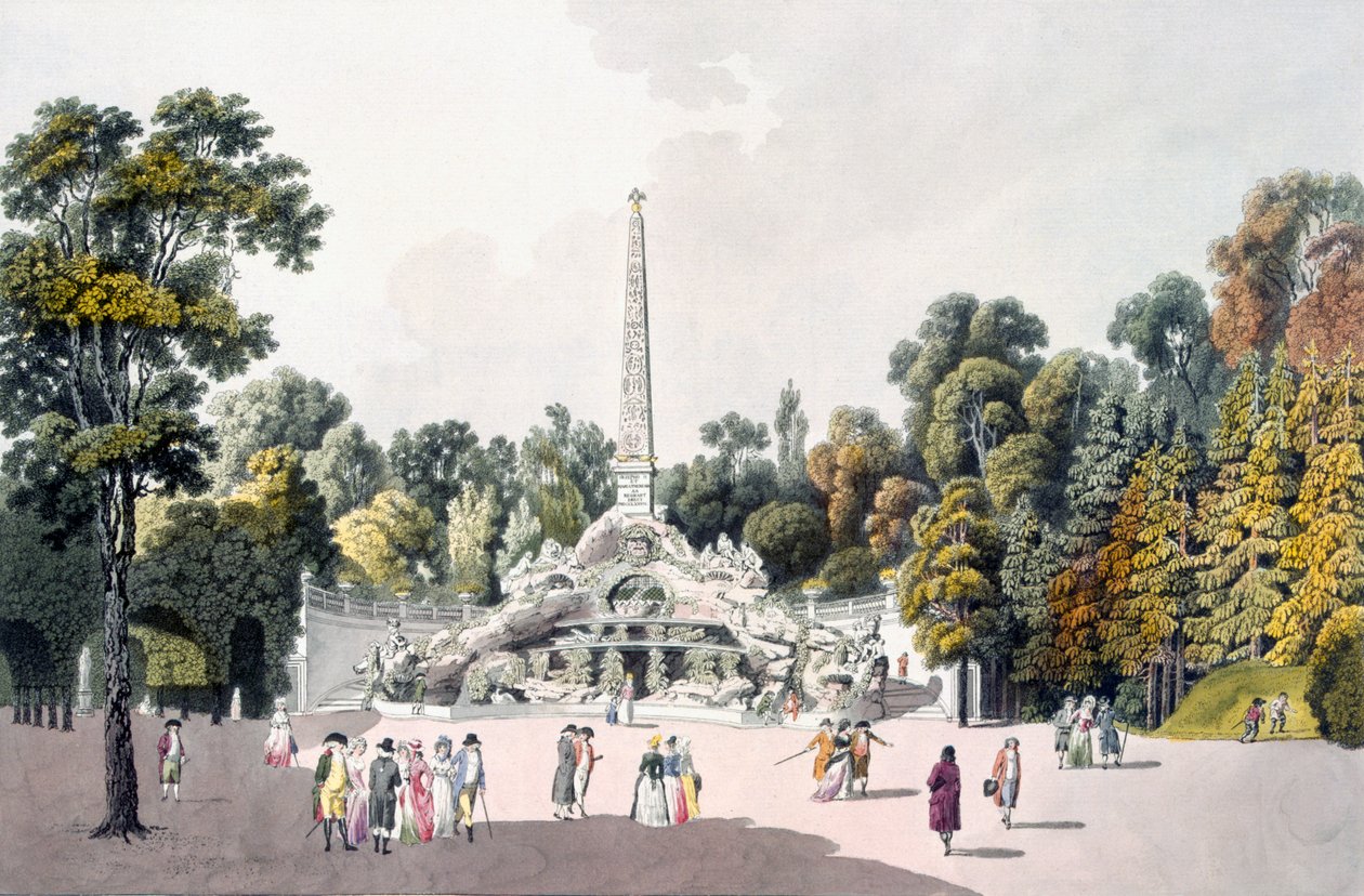 Udsigt over haven ved Schönbrunn-slottet, Wien, 1790