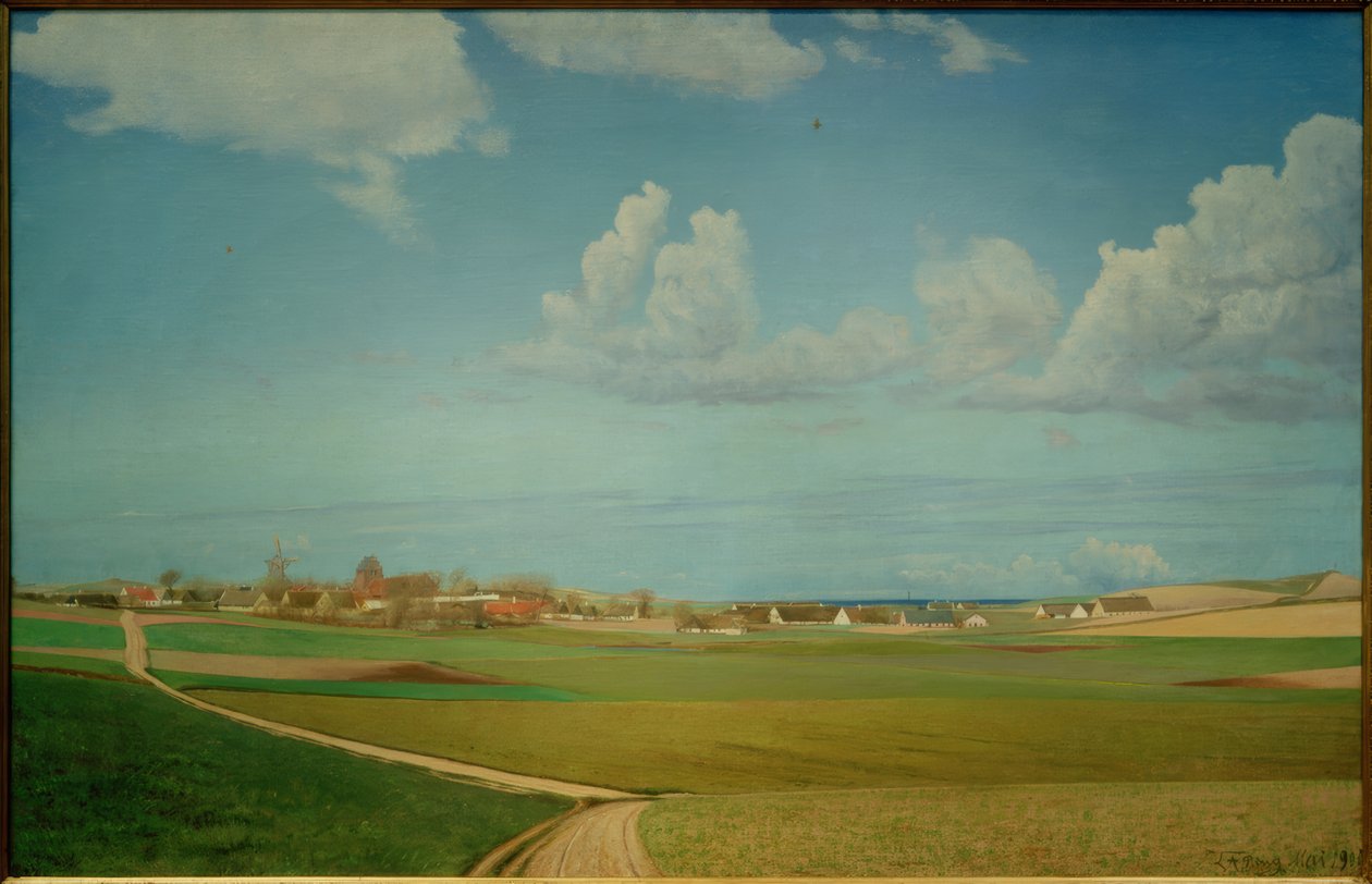 Udsigt over byen Melby af Laurits Andersen Ring