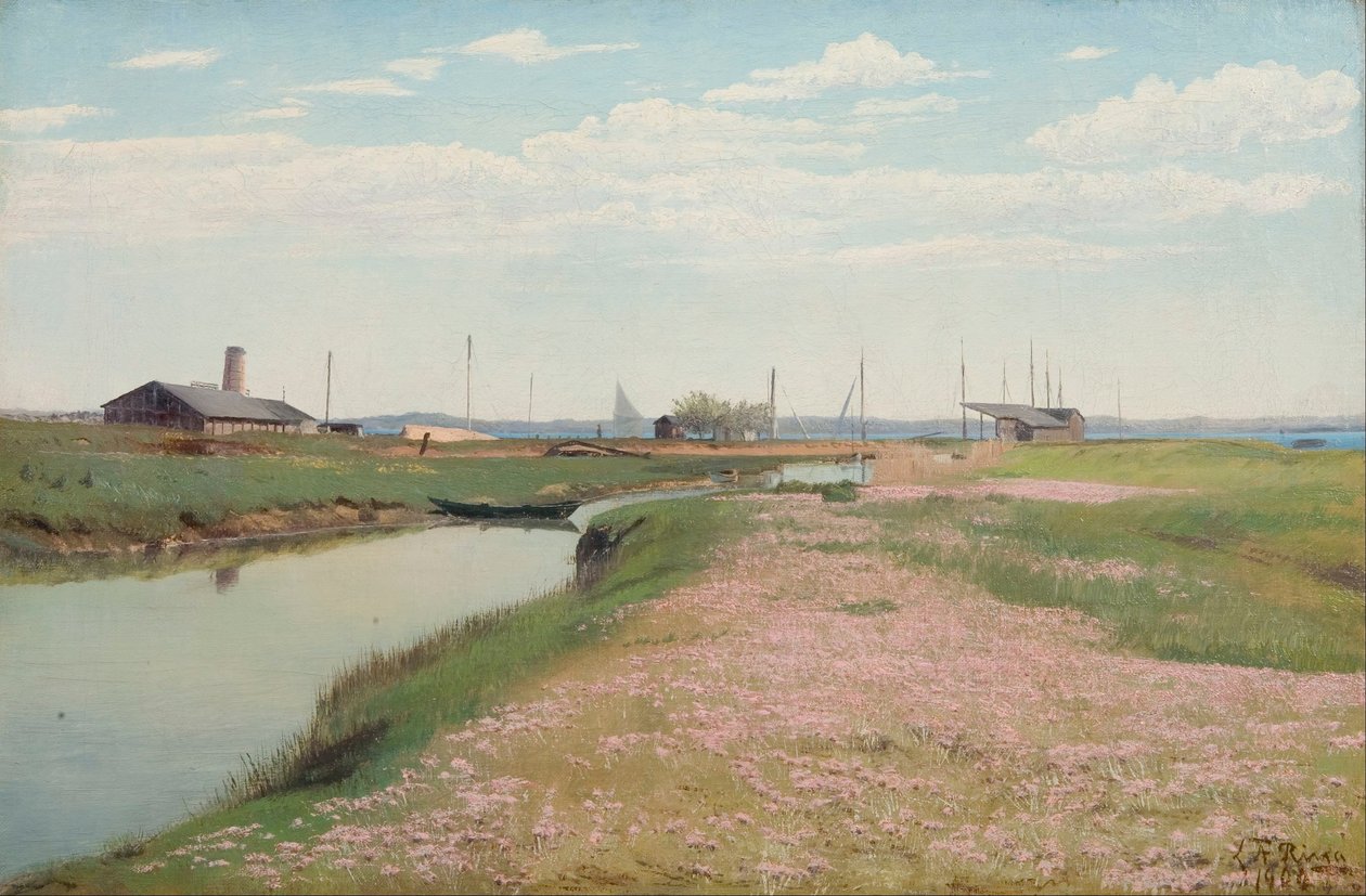Åen og havnen ved Frederiksværk af Laurits Andersen Ring