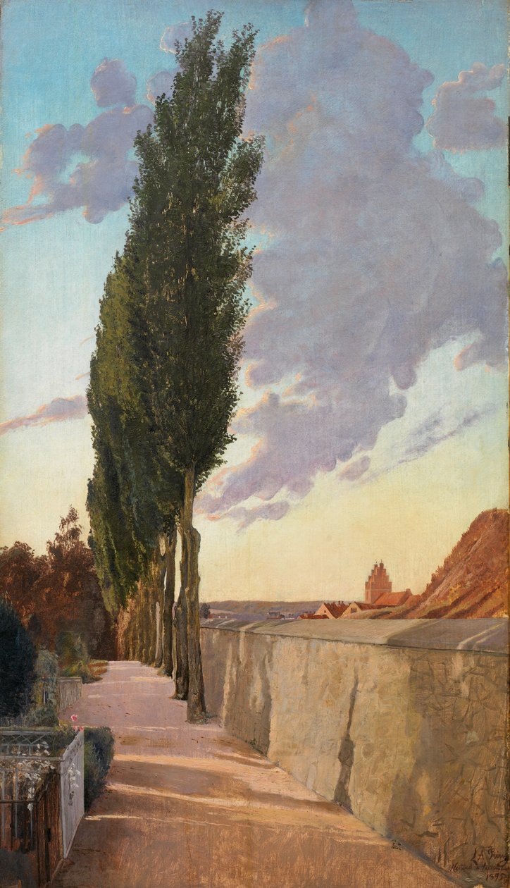 Landskab med poppel. September Aften, 1895. af Laurits Andersen Ring
