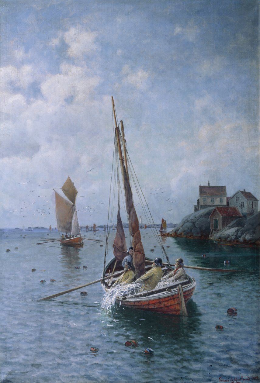 Sildefiskeri af Lauritz Haaland