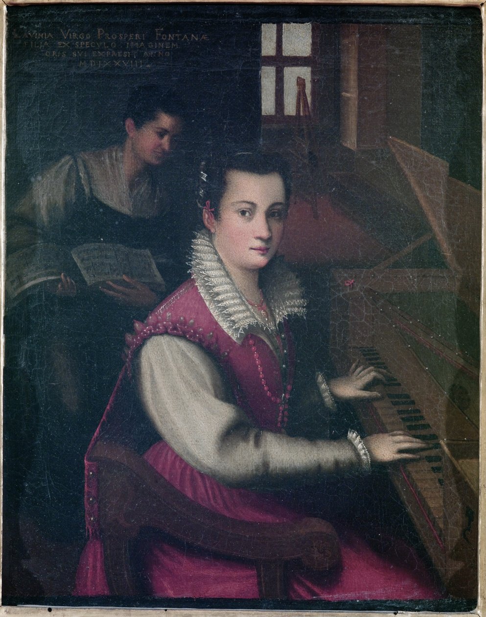 Selvportræt, 1578 (olie uden lærred) af Lavinia Fontana