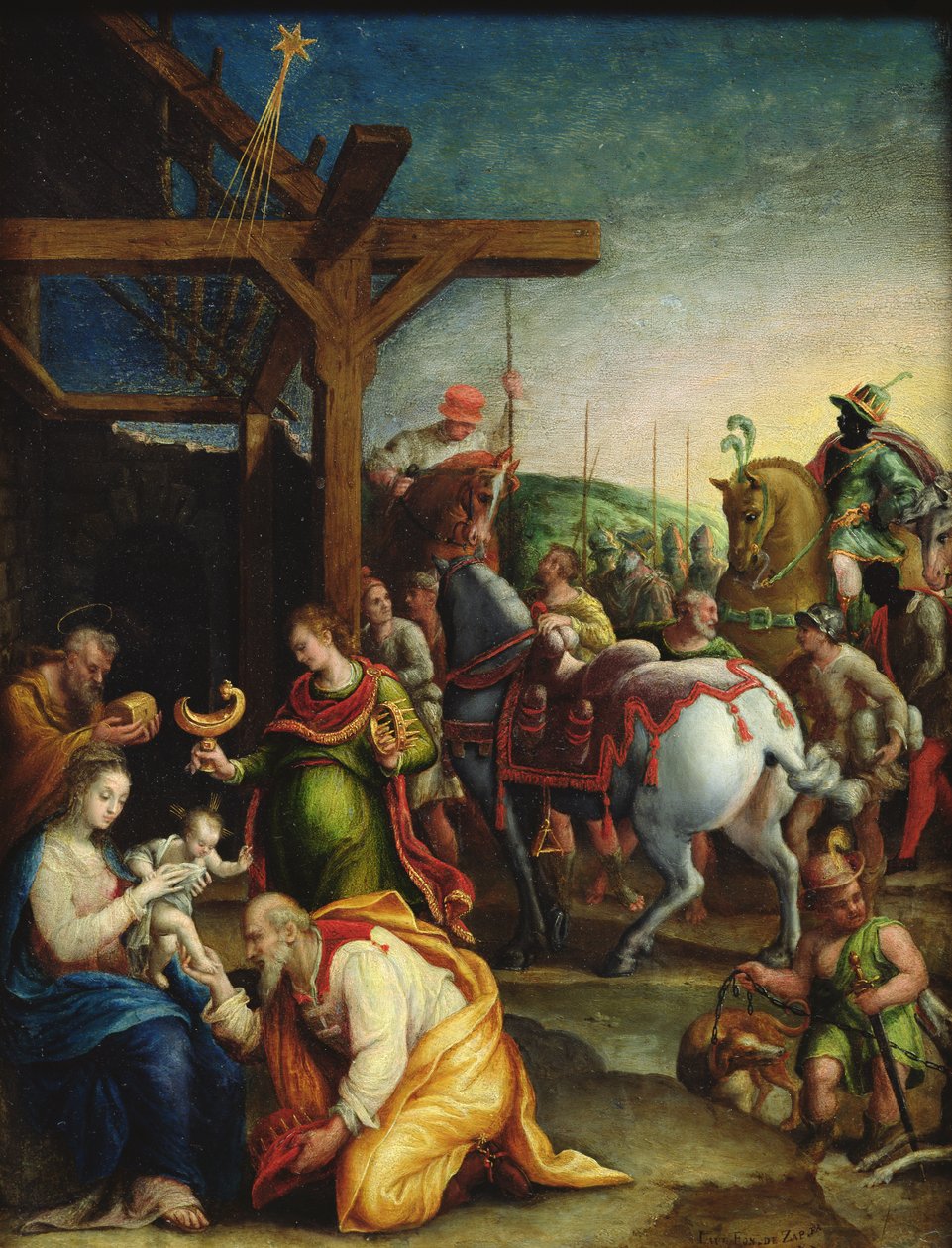 Magiernes tilbedelse, slutningen af det 16. århundrede (olie på kobber) af Lavinia Fontana