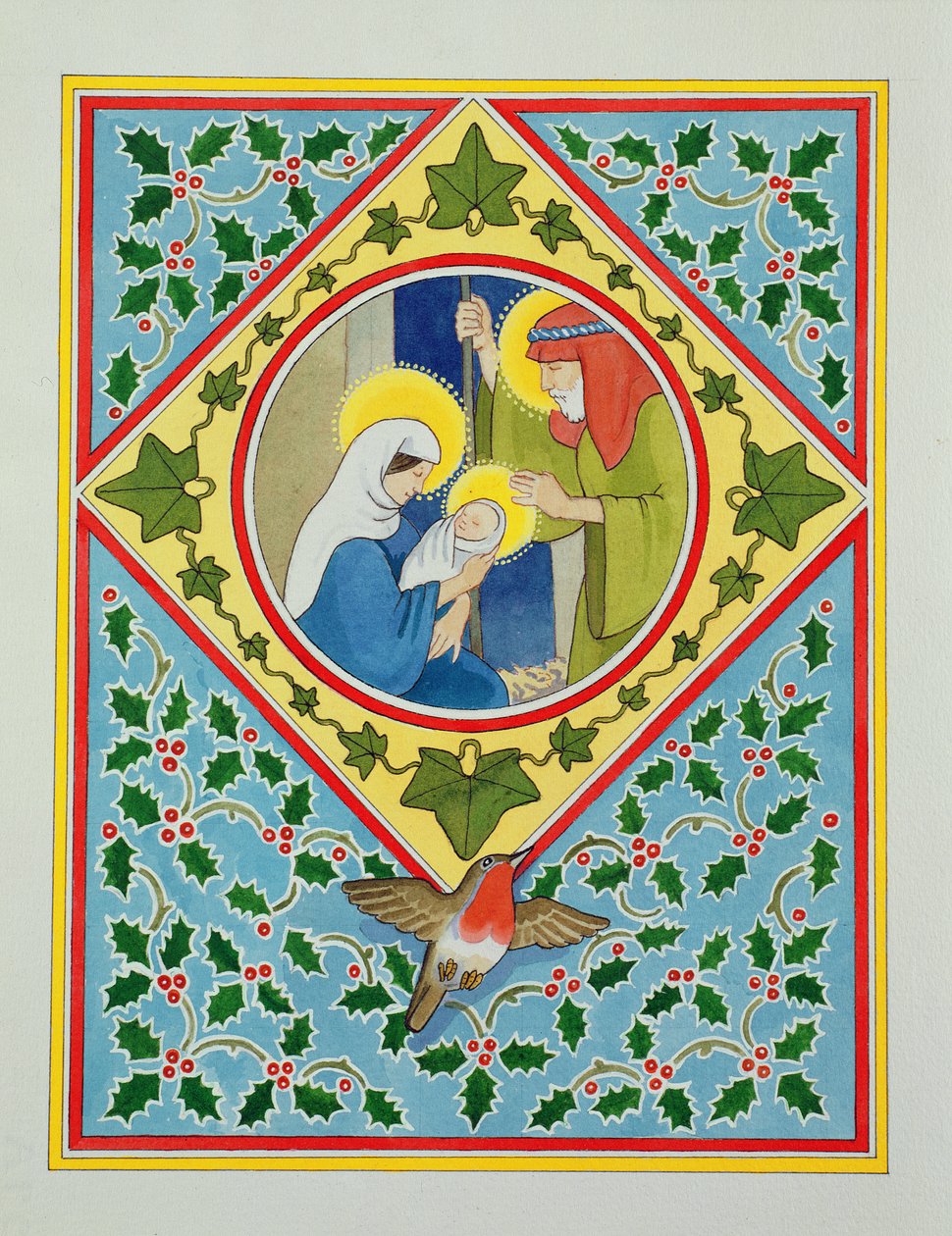 Nativity (wc på papir) af Lavinia Hamer