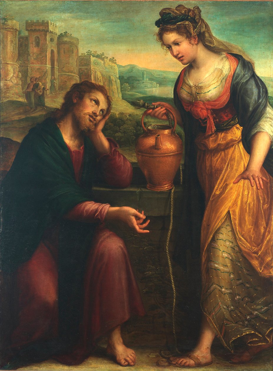 Kristus og den samaritanske kvinde, 1607. af Lavinia Fontana