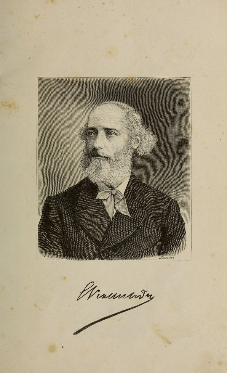 Portræt af Eugene Viollet-le-Duc 1814-1879, 1879. af Lavr Lavrovich Belyankin