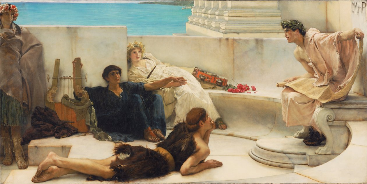 En læsning fra Homer af Lawrence Alma Tadema