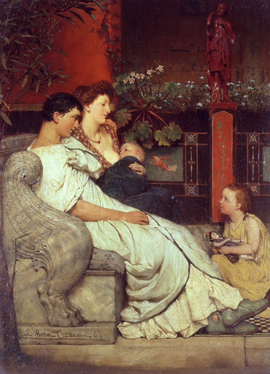 En romersk familie, 1867 af Lawrence Alma Tadema