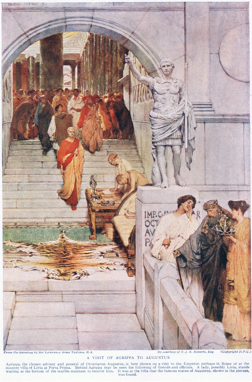 Agrippas besøg hos Augustus af Lawrence Alma Tadema