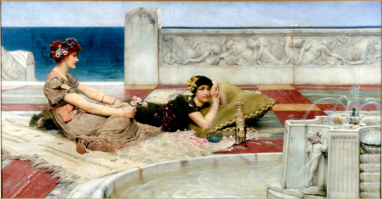 Kærlighed i lediggang, ca.1891 af Lawrence Alma Tadema