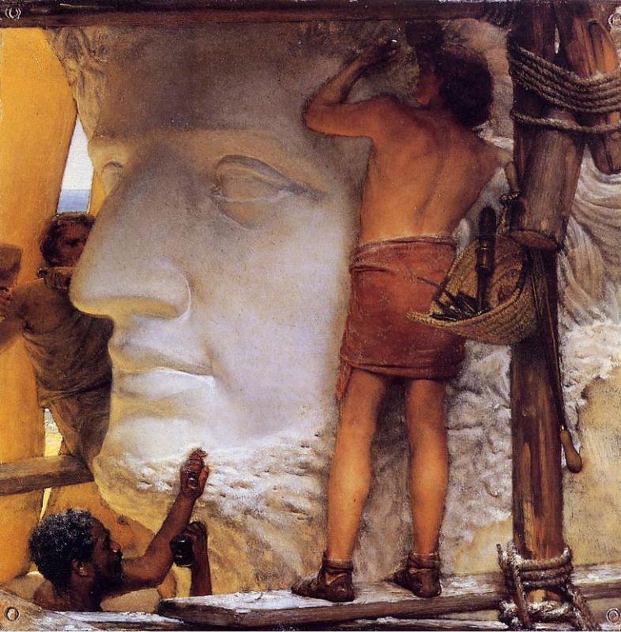 Romerske billedhuggere, 1877 (olie på kobber) af Lawrence Alma Tadema
