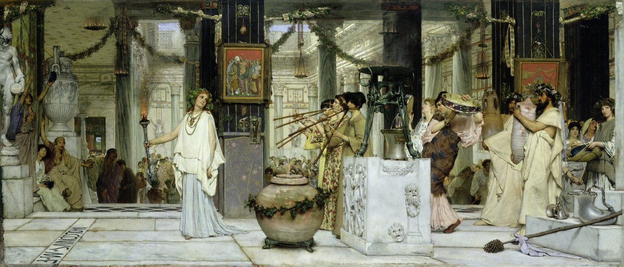 Vintage Festival i det antikke Rom, 1871 af Lawrence Alma Tadema