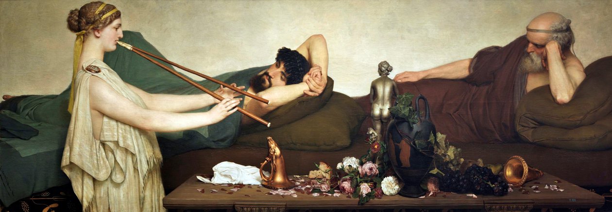 Escena pompeyana o La siestan Engelsk: Pompeian Scene eller Siestan af Lawrence Alma Tadema