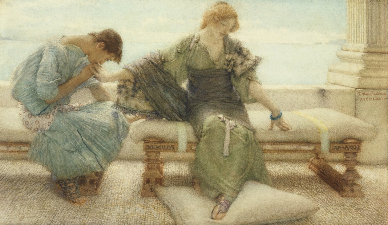 Spørg mig ikke mere...for ved et tryk giver jeg efter, 1886 af Lawrence Alma Tadema