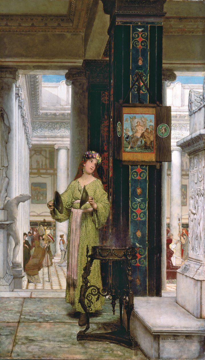 I templet, 1871 af Lawrence Alma Tadema