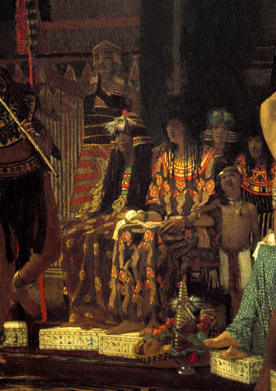 Forlystelser i det gamle Egypten for 3000 år siden, 1863 olie på lærred detalje af 408302 af Lawrence Alma Tadema