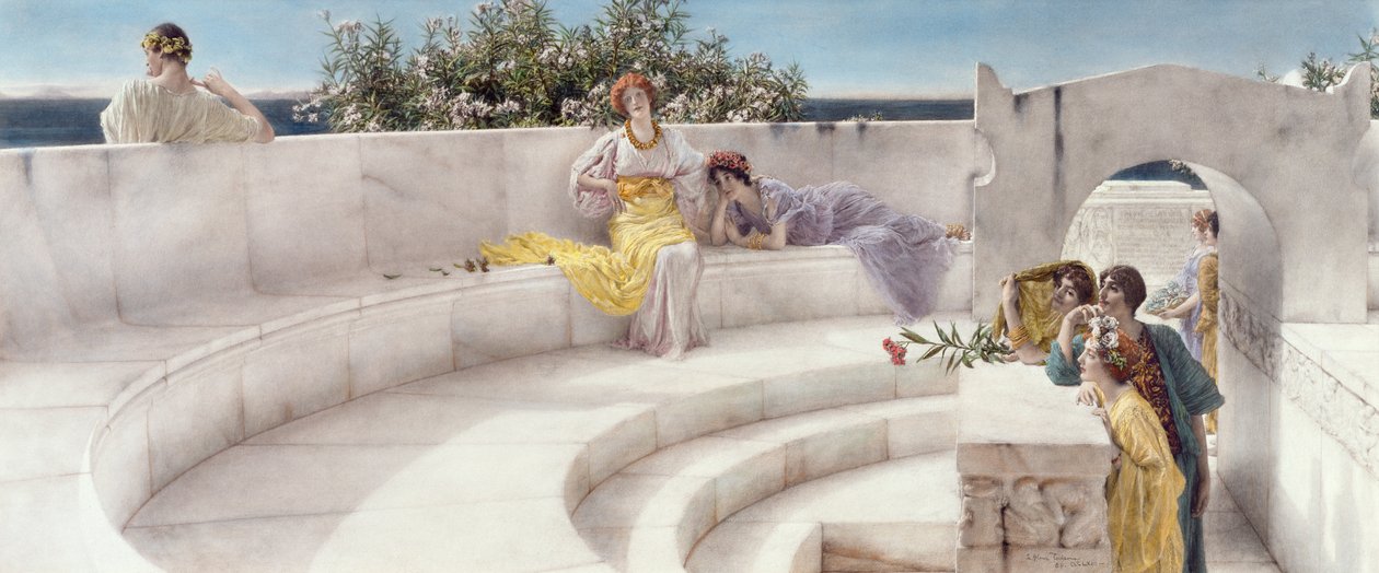 Under taget af det blå joniske vejr, 1901 af Lawrence Alma Tadema