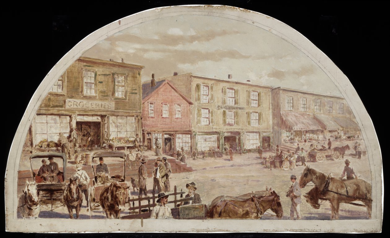 Clark Street, Between Lake and Randolph Streets, 1857, 1900 af Lawrence Carmichael Earle