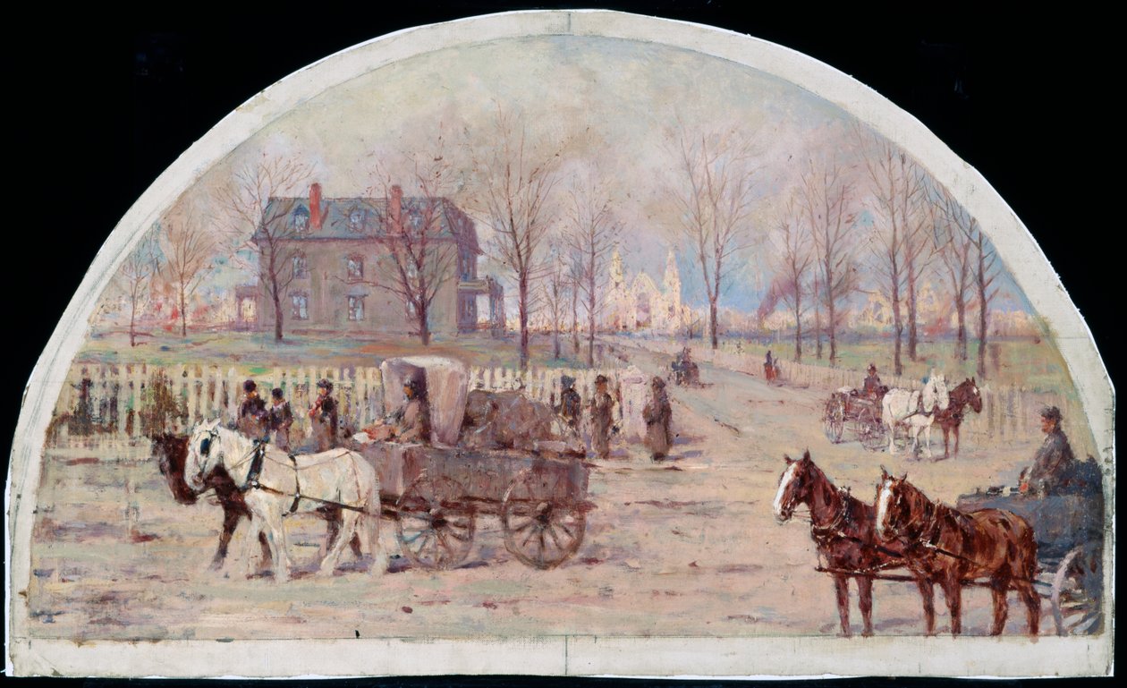 Ogden-boligen efter branden i 1871, 1900 af Lawrence Carmichael Earle