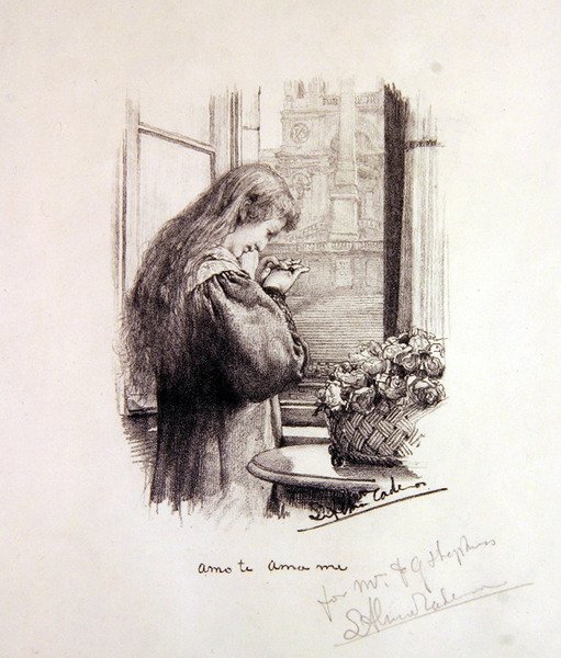 Marciana - Jeg elsker dig, elsk mig (litho) af Lawrence Alma Tadema