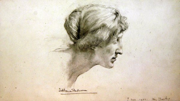 Portrætstudie af frøken Barber af Lawrence Alma Tadema