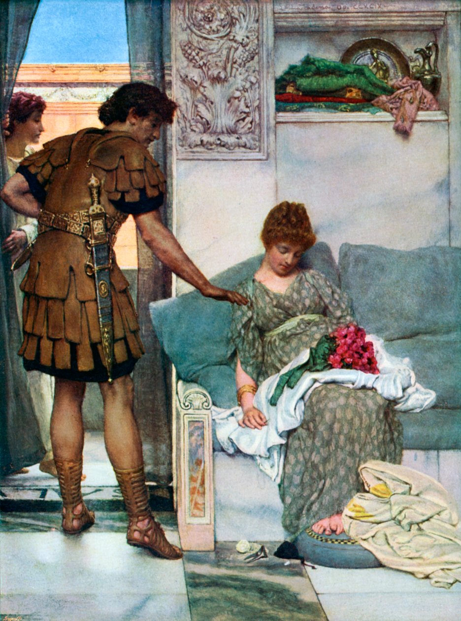 En stille hilsen, 1908-1909. af Lawrence Alma Tadema