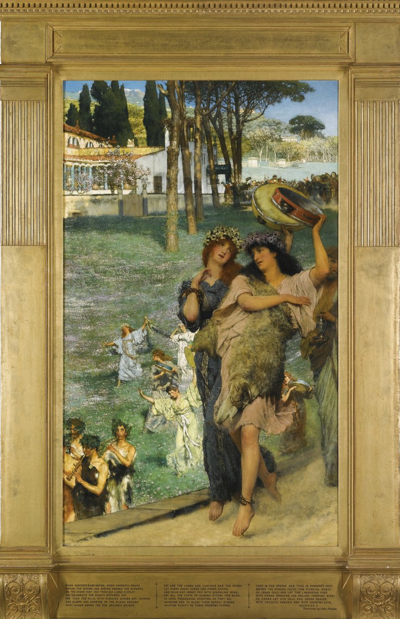 En forårsfest På vejen til Ceres-templet af Lawrence Alma Tadema