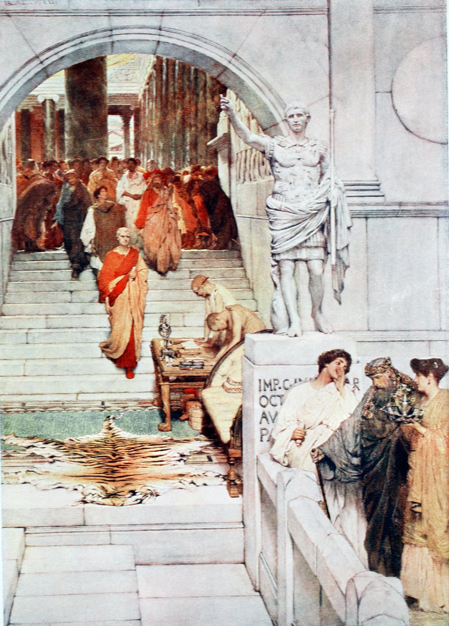 Agrippas besøg hos Augustus, illustration fra 