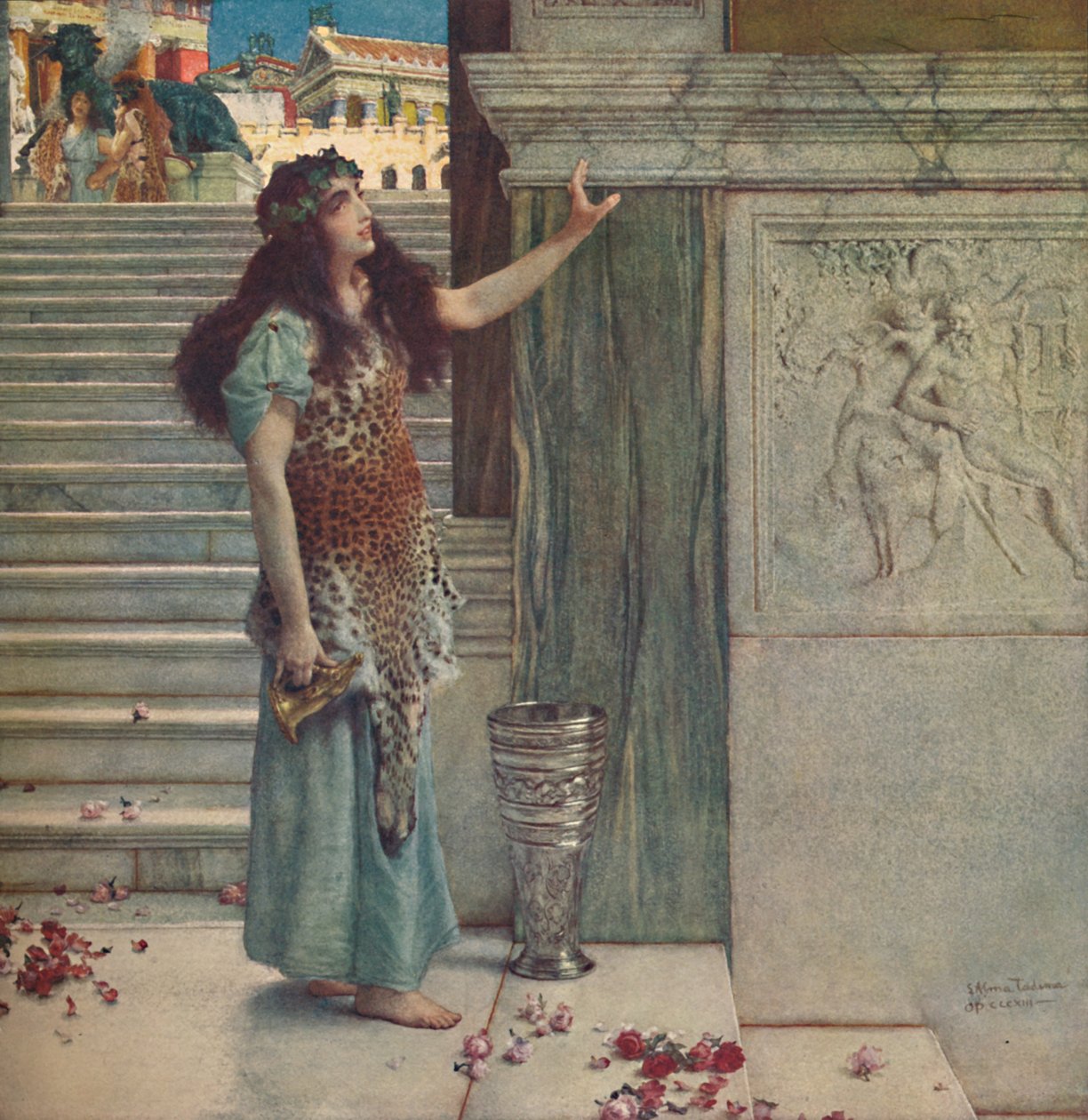 Opkald til tilbederne, c1893. af Lawrence Alma Tadema