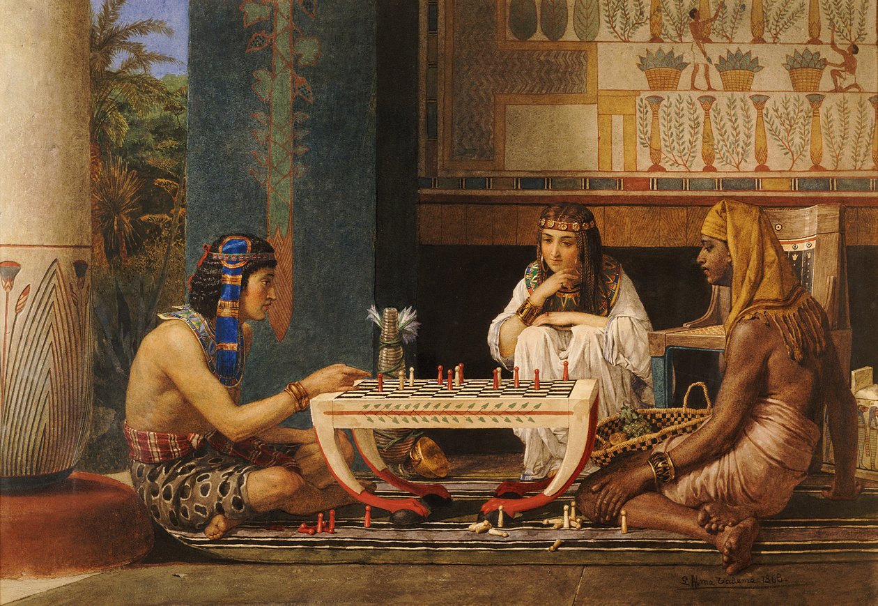 Egyptiske skakspillere, 1868 af Lawrence Alma Tadema