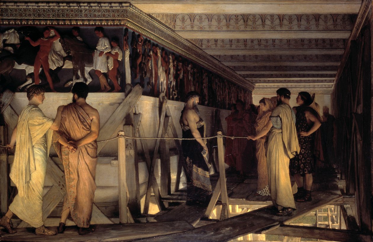 Pheidias og frisen på Parthenon af Lawrence Alma Tadema