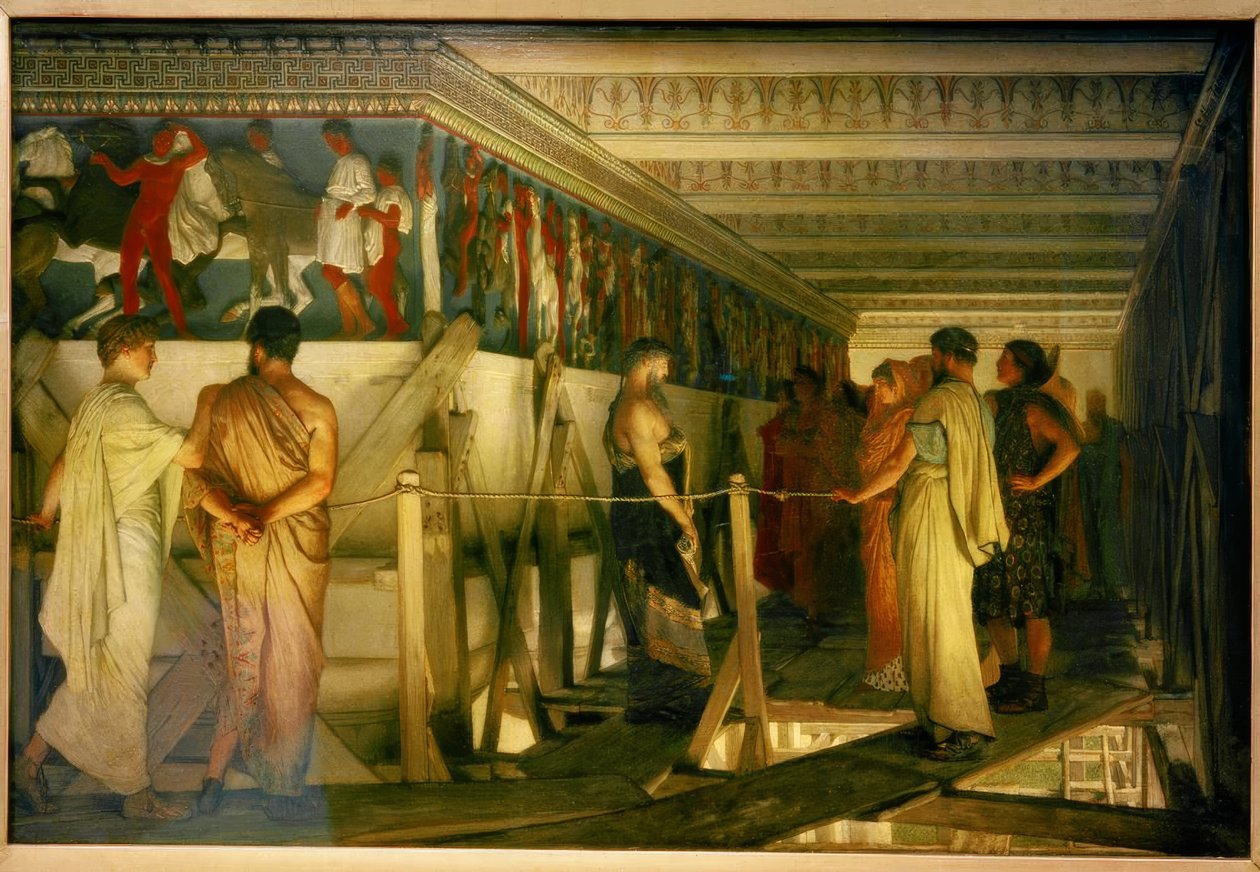 Phidias og Parthenon-frisen af Lawrence Alma Tadema