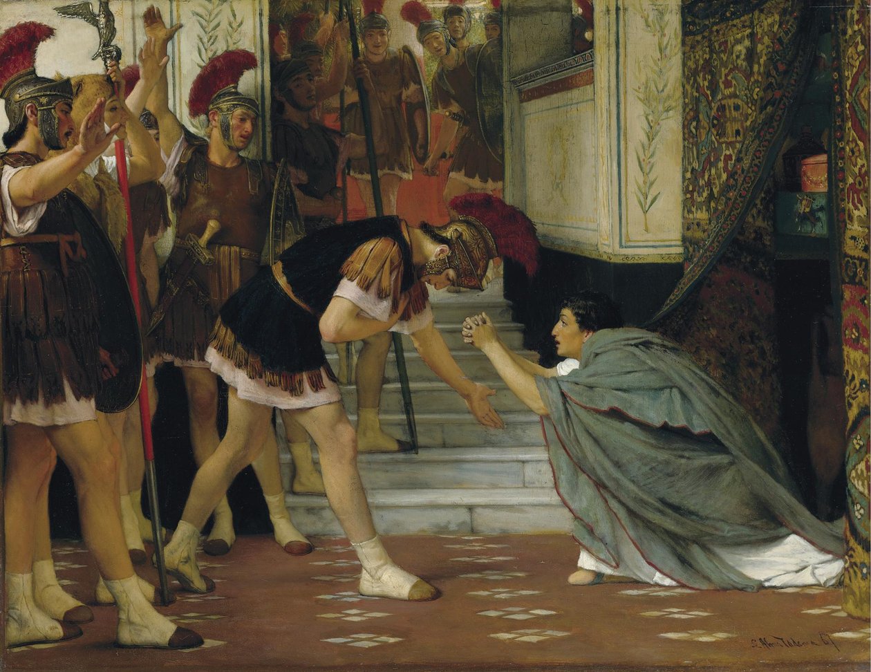 Udråbelse af Claudius til kejser, 1867 af Lawrence Alma Tadema