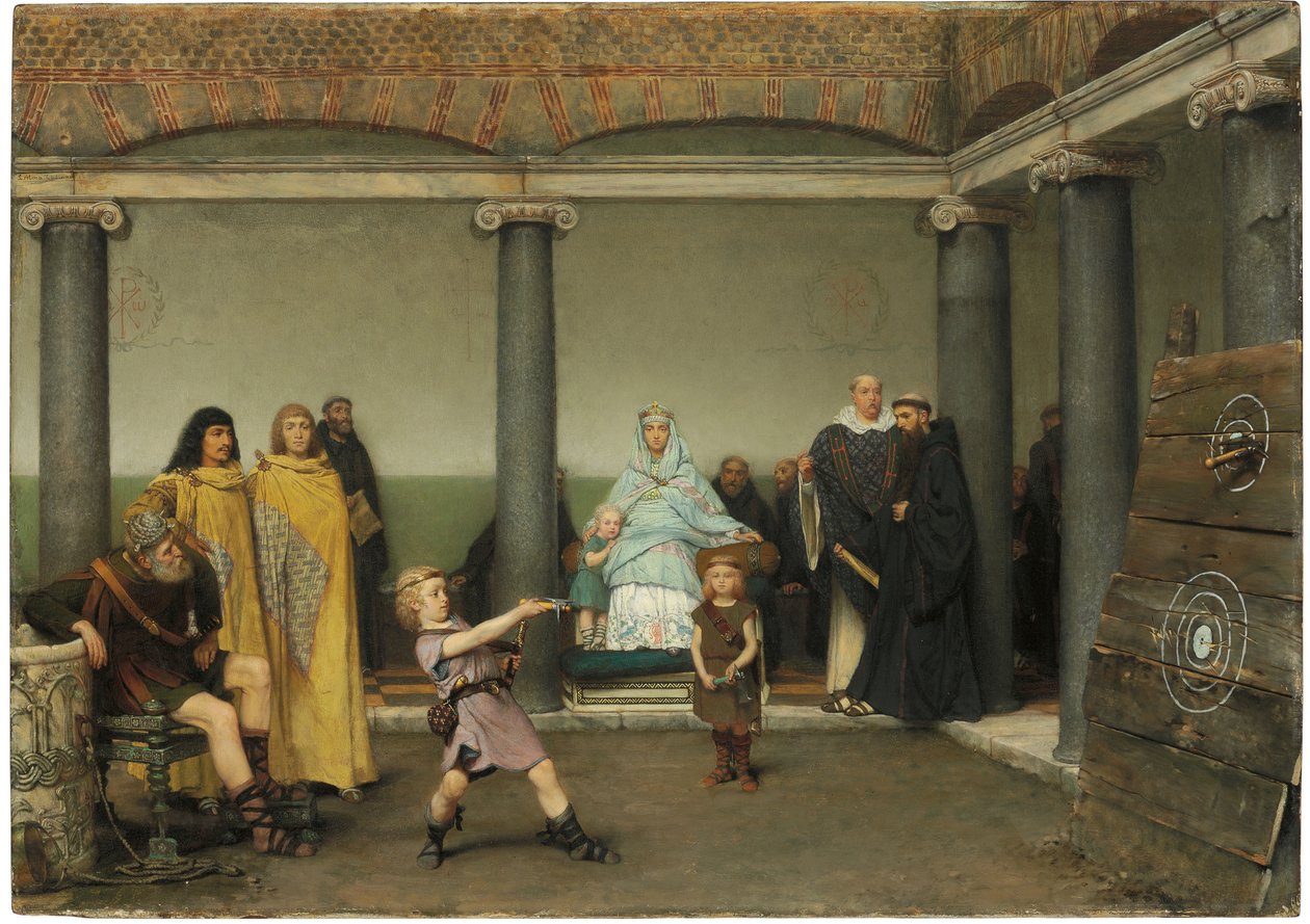 Uddannelsen af børnene fra Clotilde og Clovis, 1868 af Lawrence Alma-Tadema