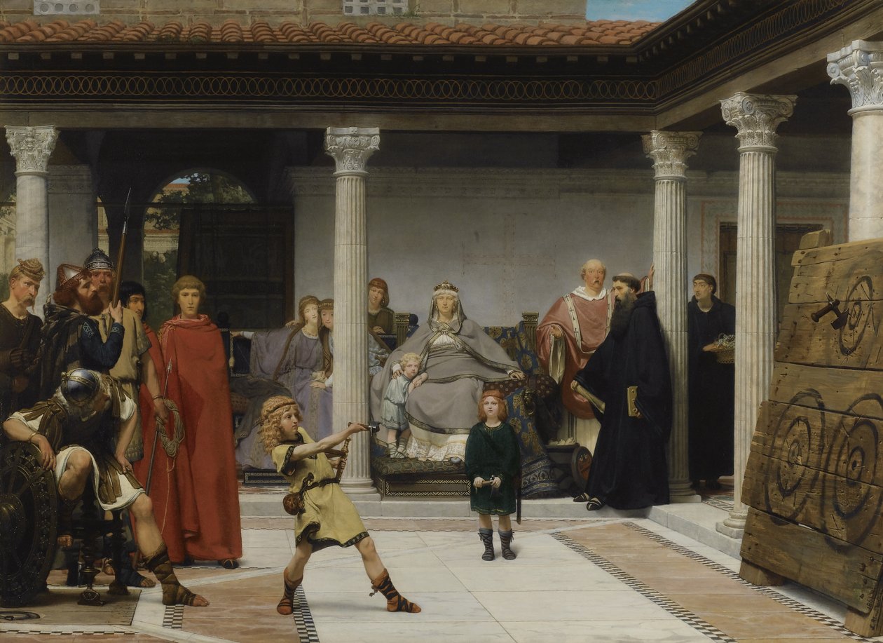 Uddannelsen af Clovis børn, 1861 af Lawrence Alma Tadema