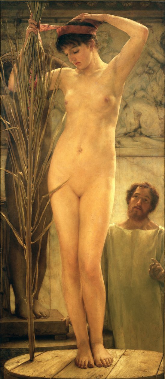 Billedhuggerens model, 1877 af Lawrence Alma Tadema