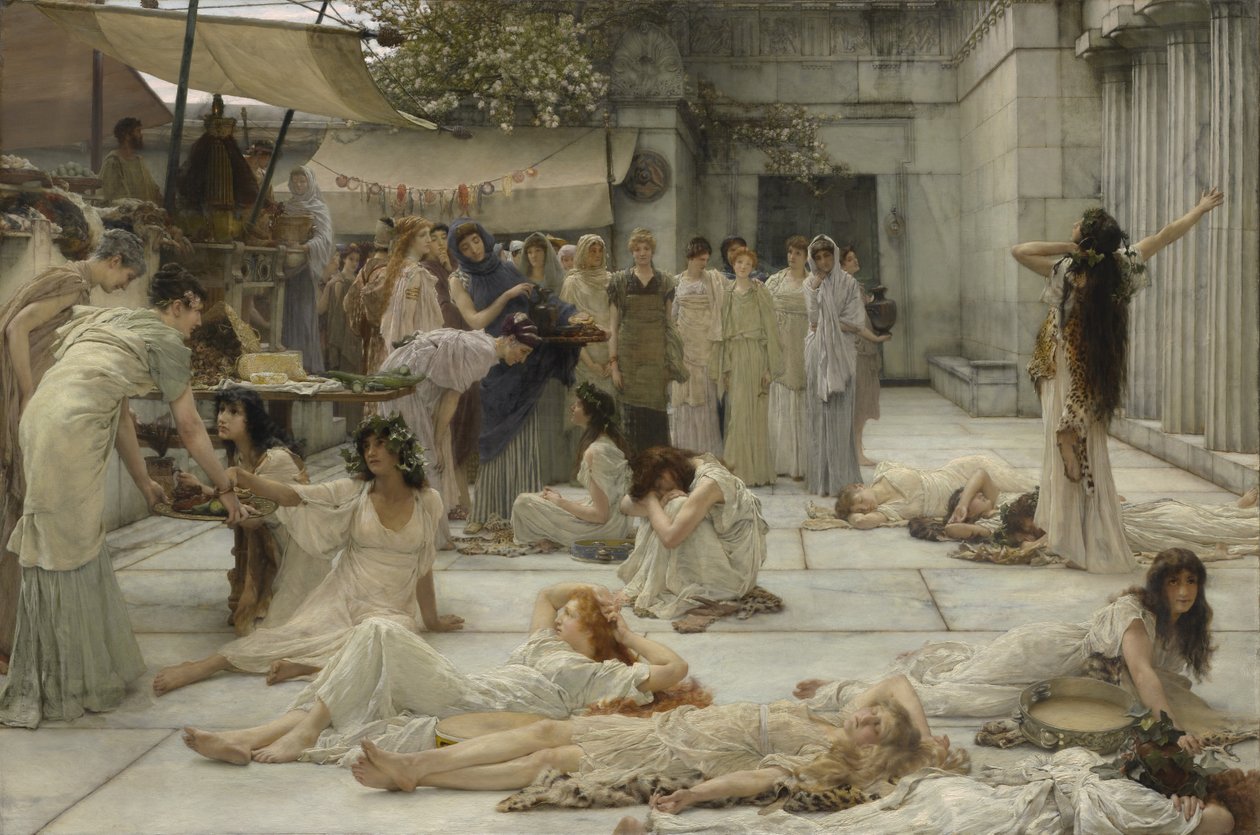 Kvinderne i Amphissa, 1887 af Lawrence Alma Tadema