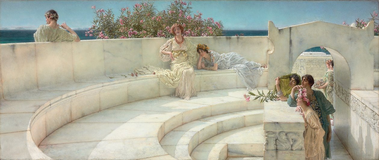 Under taget af det blå joniske vejr, 1901 af Lawrence Alma Tadema