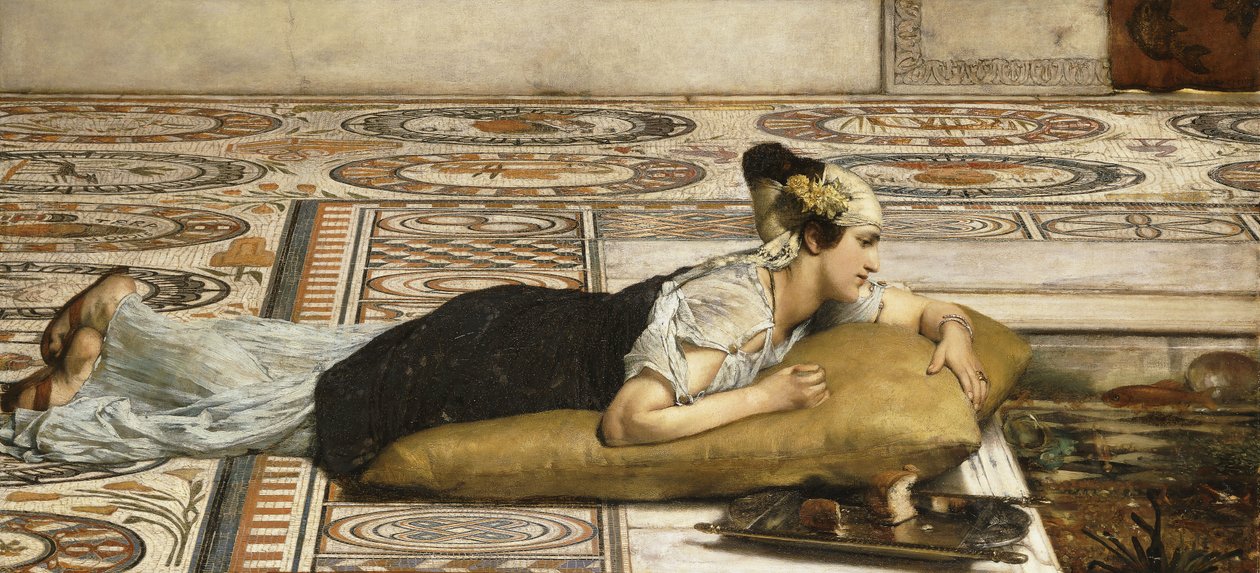 Vandkæledyr: Guldfisk, 1874 af Lawrence Alma Tadema