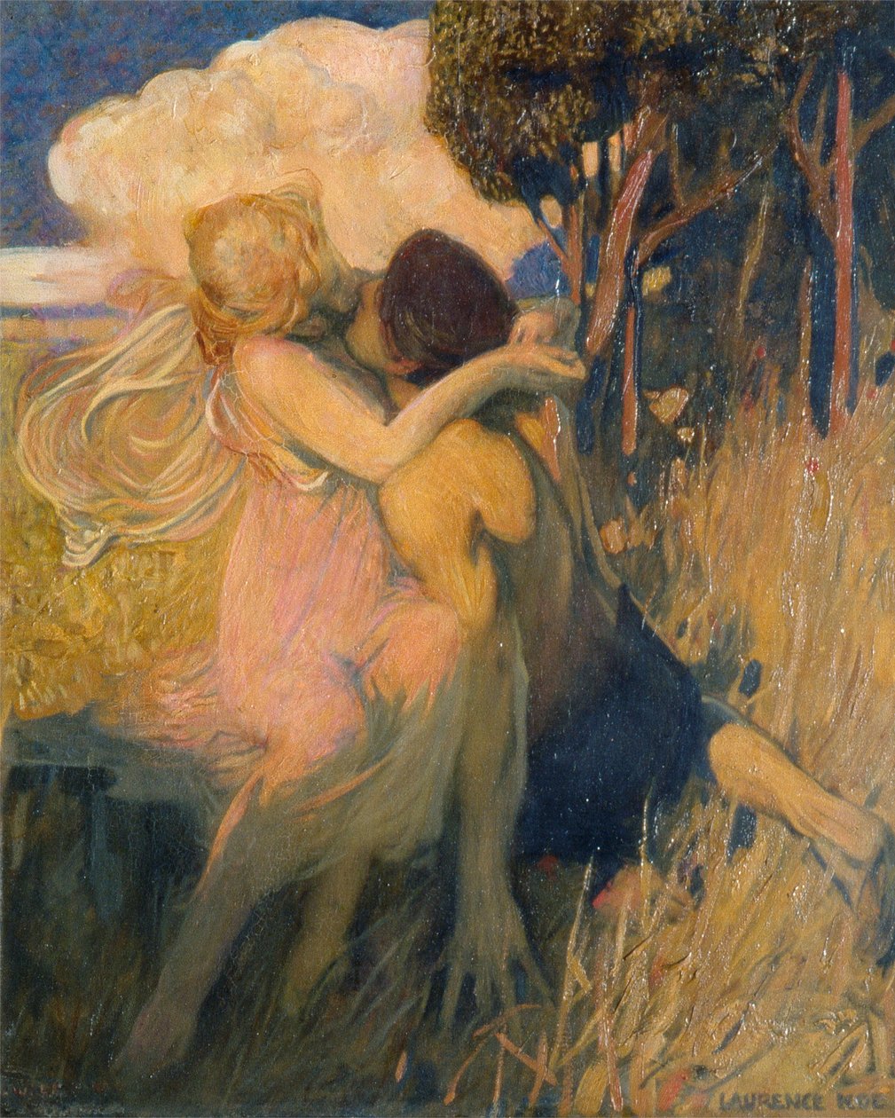 Idyl, ca. 1908-11 (olie på lærred) af Lawrence Koe