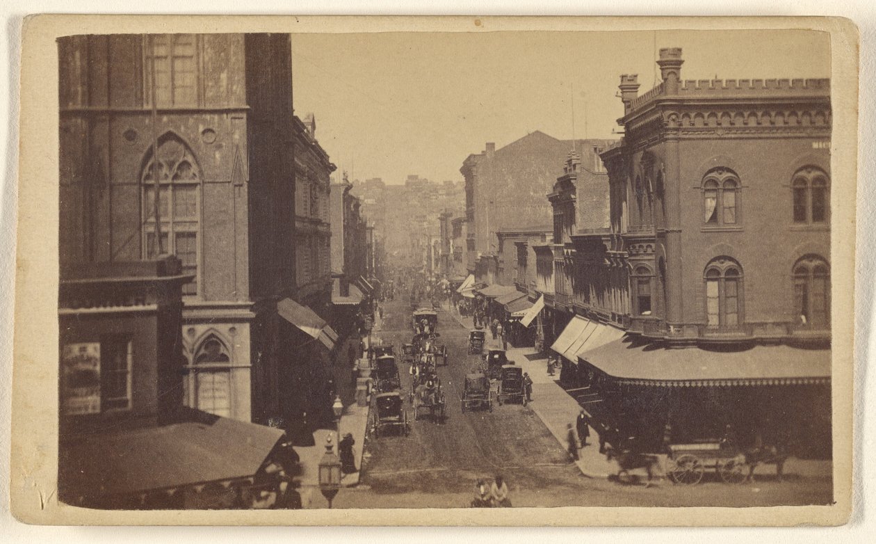 Montgomery Street fra Market Street; San Francisco; øjeblikkelig. af Lawrence and Houseworth